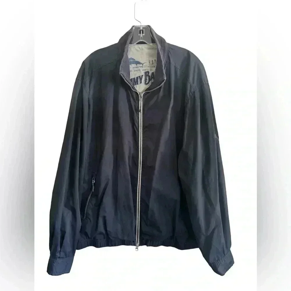 Vintage Tommy Bahama men Cannes Cruiser Full Zip Jacket Navy Size XL